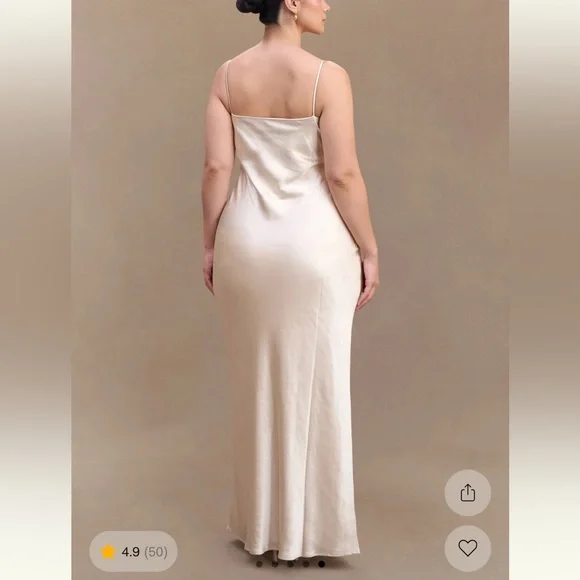 Meshki Lilly Sweetheart Satin Maxi - Blush Gold (champagne) - Picture 6 of 10